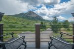 The perfect view of Mt. Crested Butte from your balcony